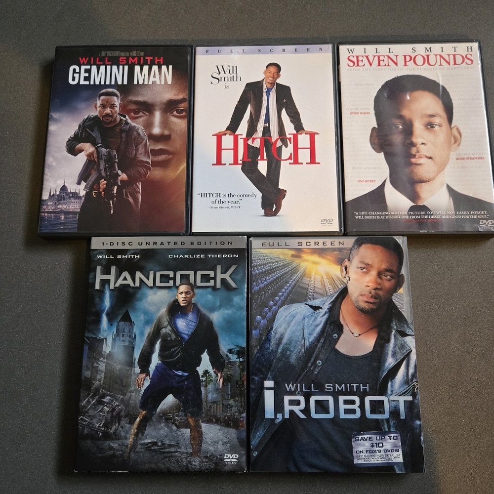 Will Smith Movie DVD Collection Bundle 5 Movies
